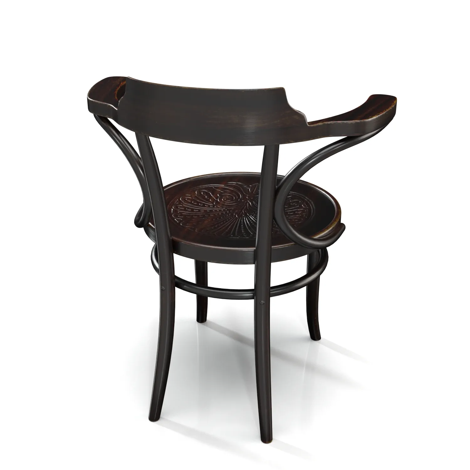 Polish Thonet Bentwood Chair PBR 3D Model_06